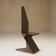 Postmodern sculptural chair in steel, Germany, 1980s