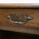 Small antique jam cupboard in solid oak, with one door and one drawer.