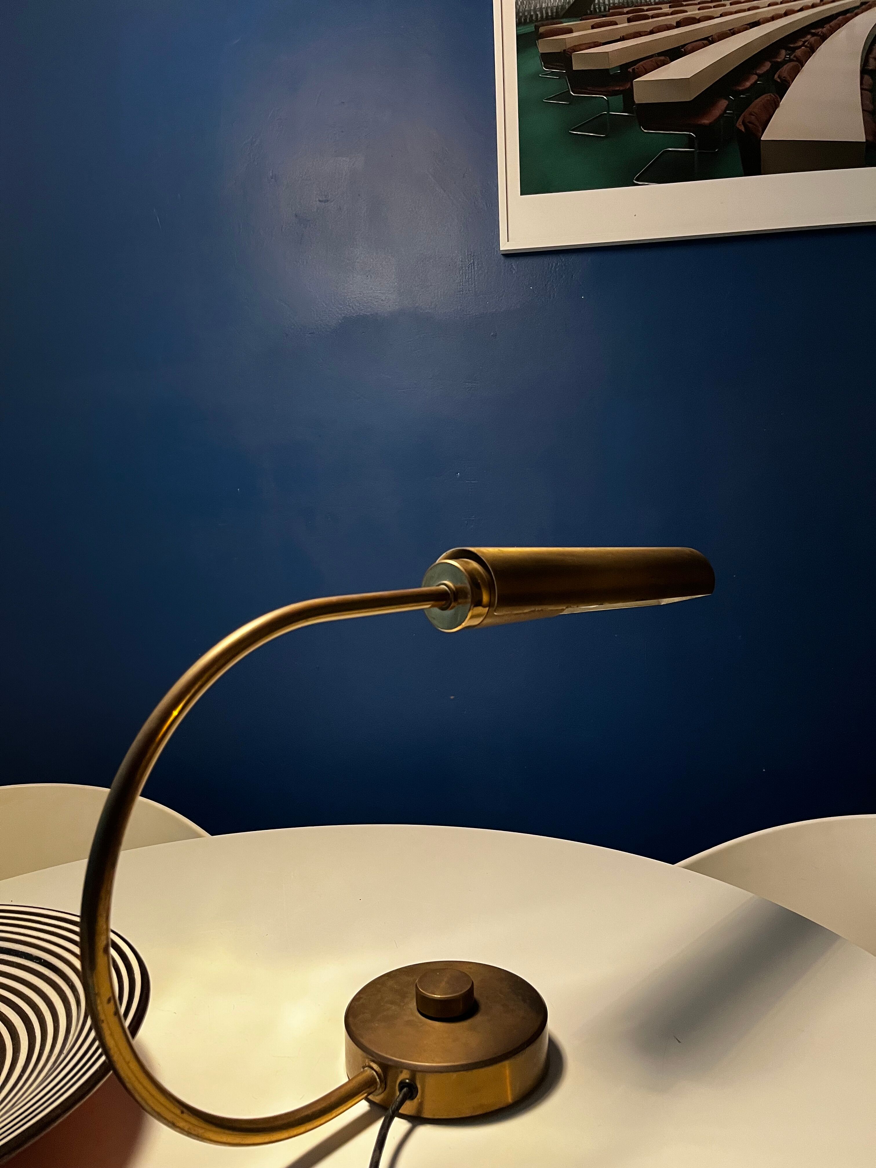 1970s brass desk lamp