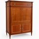 Secretary bar furniture, solid wood Louis XVI style - mirror and shelf