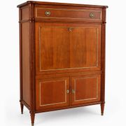 Secretary bar furniture, solid wood Louis XVI style - mirror and shelf