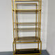 1970s vintage Italian design brass and glass shelf