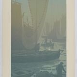 Henri RIVIERE: Brittany, First Quarter, Original signed lithograph