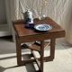 Artesania Alvarez Assiette espagnole en terracotta motif de végétaux bleu e