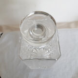 Whisky decanter, diamond-cut glass, bottle, 60s