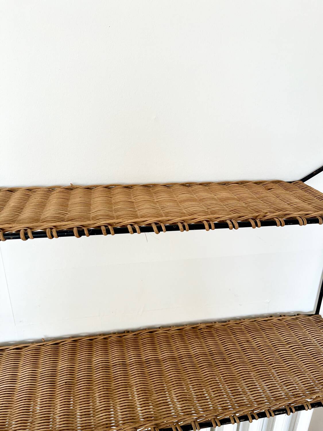 Raoul Guys rattan wall shelf 1950