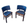 Set of Art Deco Curved Back Side Chairs, France, 1930s