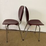 Pair of vintage leatherette chairs