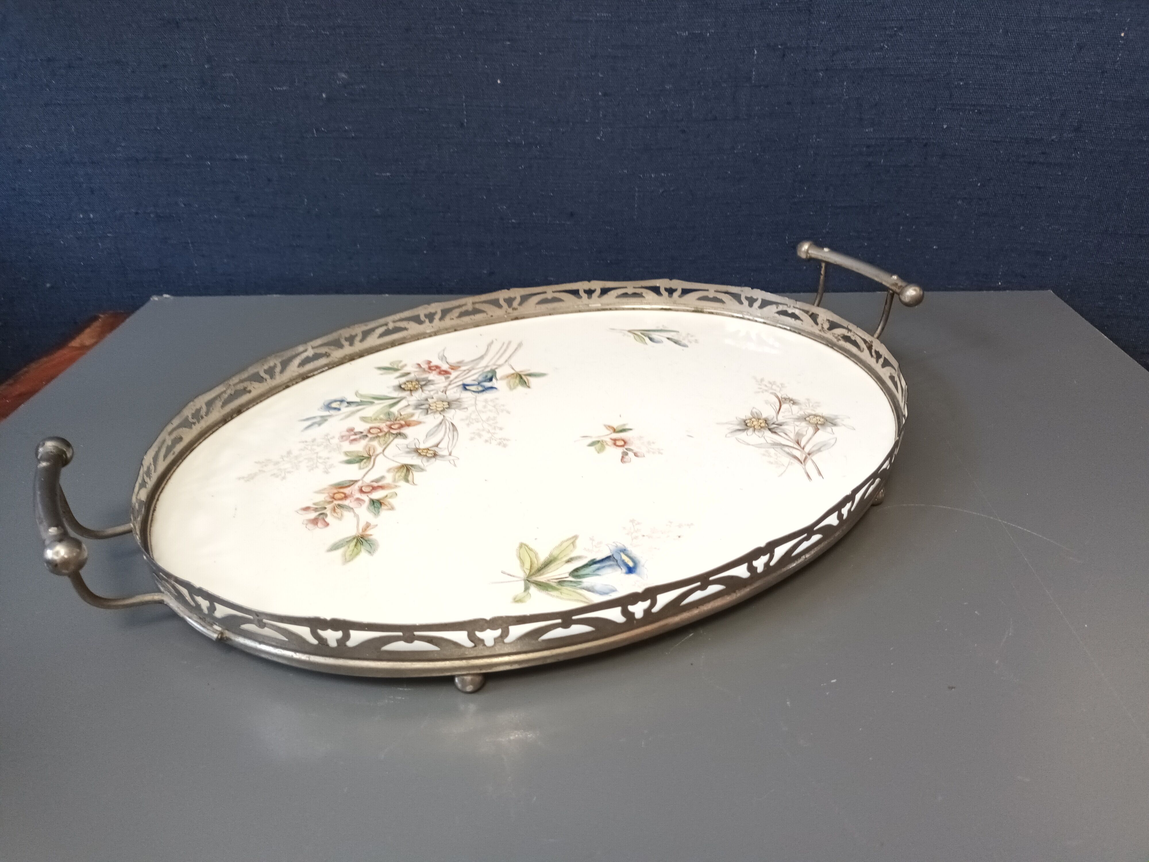 earthenware and metal top