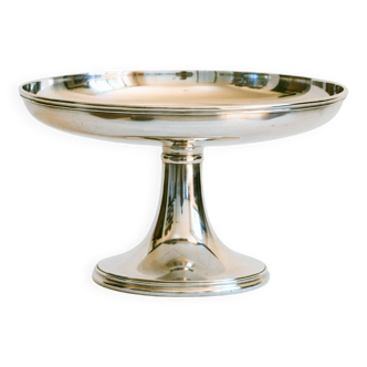 Servant, Cup on foot in white alloy metal, 1st quarter of the 20th century.