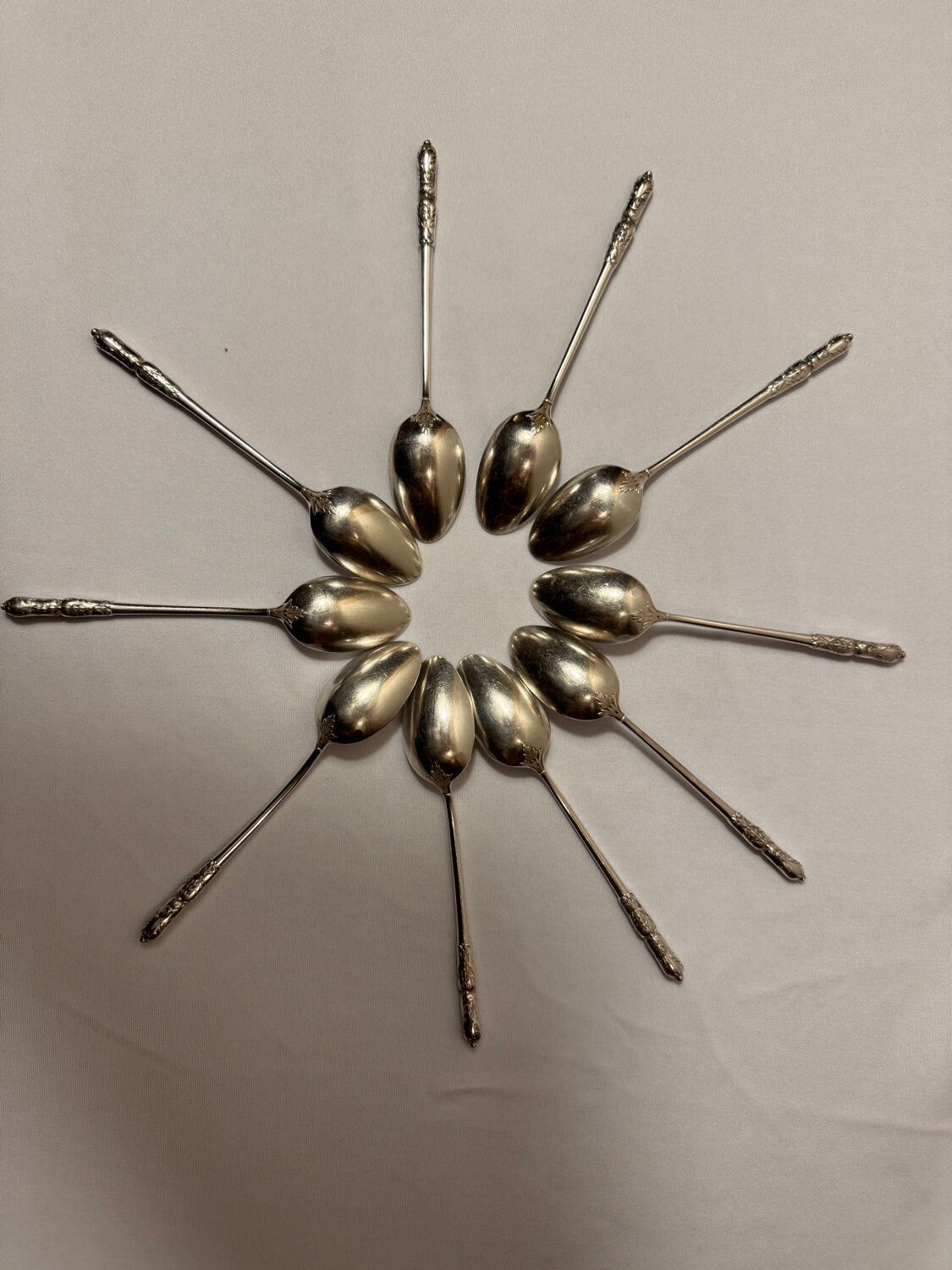 Set of 10 small Boulenger spoons in silver-plated metal