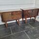 Pair of vintage 70s walnut bedside tables