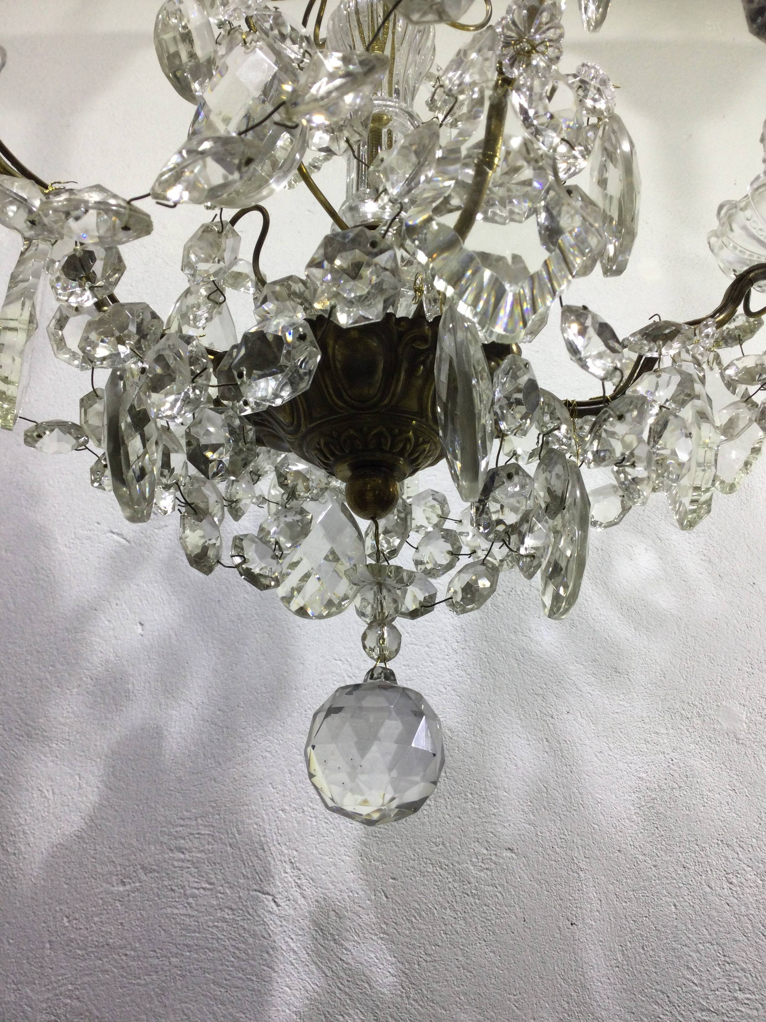 4 light crystal chandelier