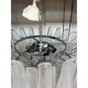 Contemporary Murano Glass Chandelier Italian Sella Alabastro