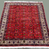 Square turkish kayseri rug 215x190 cm wool hand knotted vintage tribal beige