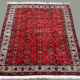 Square turkish kayseri rug 215x190 cm wool hand knotted vintage tribal beige