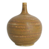 Scandinavian Modern Collectible Small Spherical Stoneware Vase by Gunnar Borg for  Höganäs Keramik