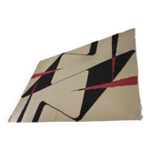Tapis / moquette géométrique à design abstrait kilim du milieu du siècle, années 1960.