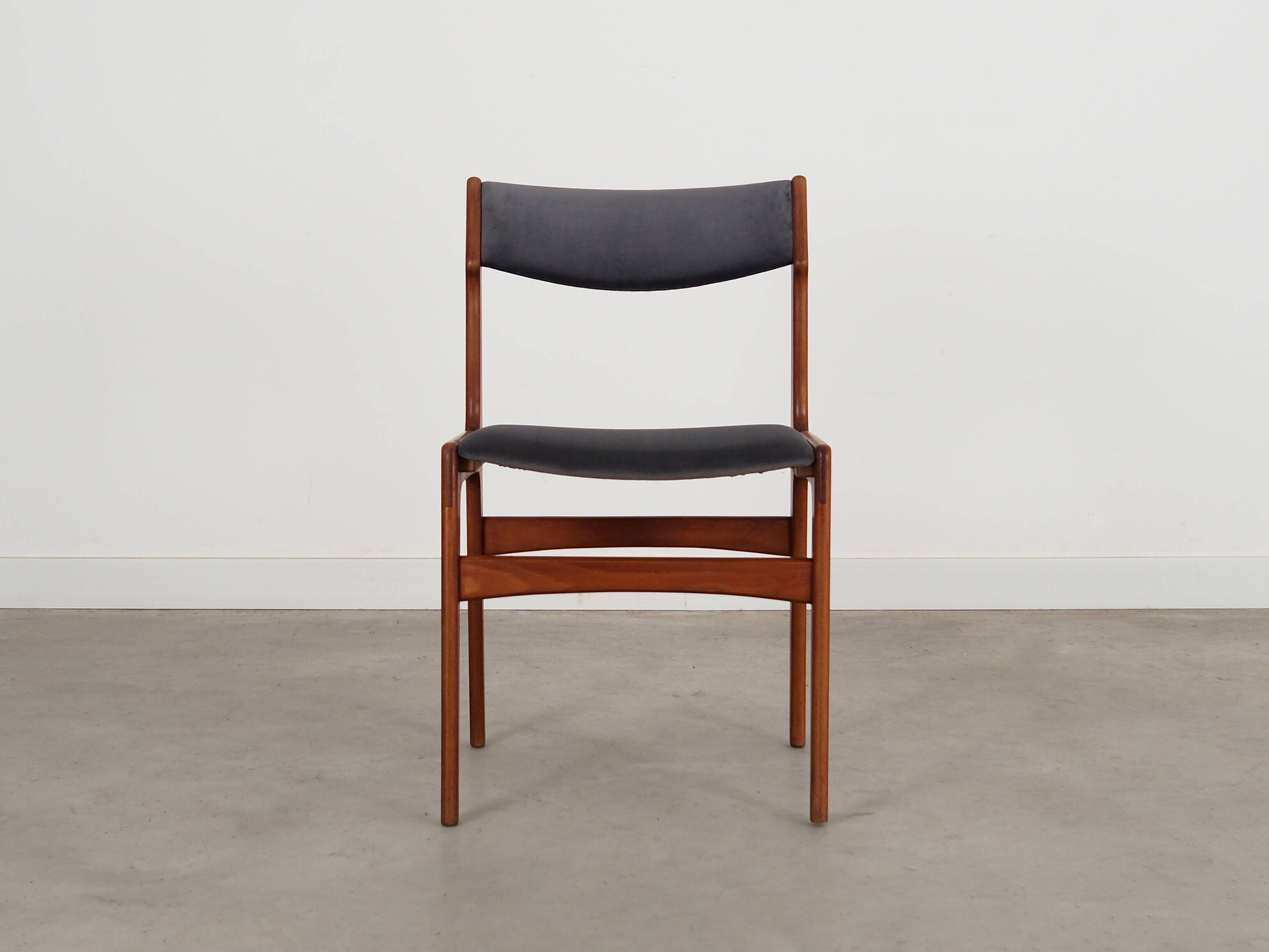 Set of six teak chairs, Danish design, 1960s, production: Denmark