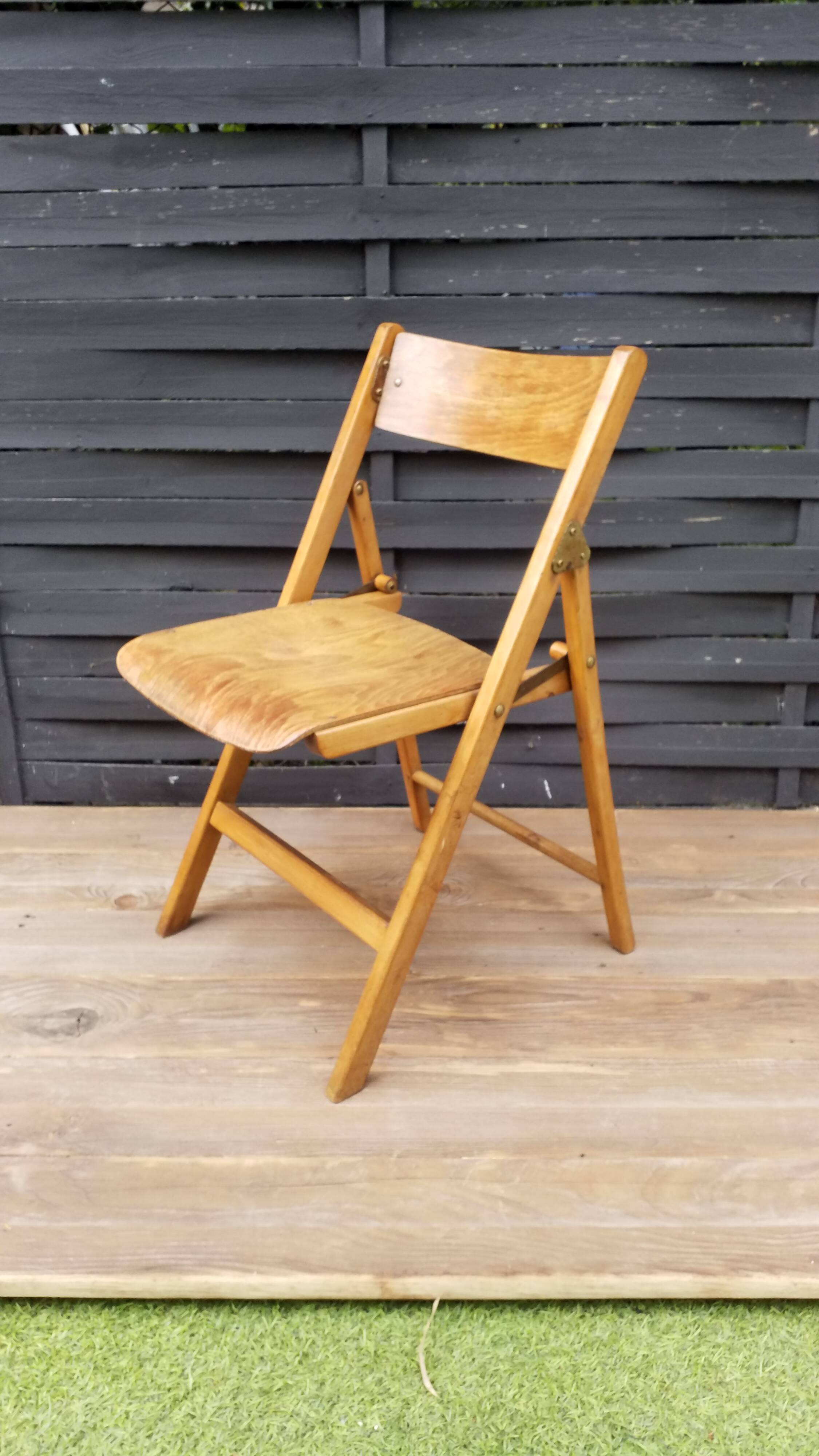Chaise pliante mid century