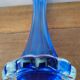 Large blue crystal vase