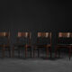 Mid-century modern Scandinavian dining chairs in beech and rosewood, 1960s, set of 4.
