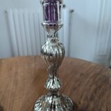 Eglomisé glass candle holders