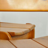 Brutalist pine dining chairs by Ate van Apeldoorn for Houtwerk Hattem, Netherlands 1970s