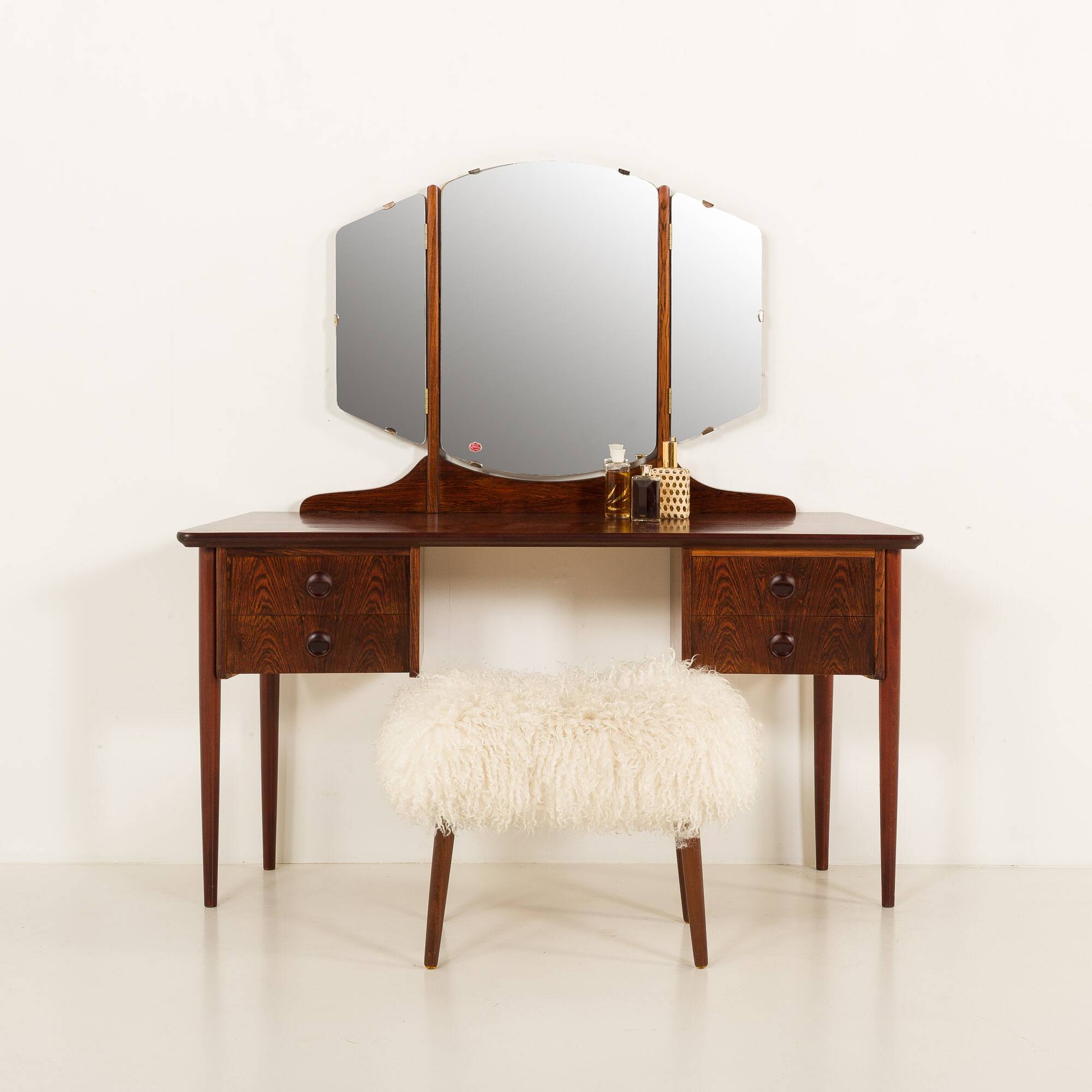 Coiffeuse scandinave en palissandre, années 1960