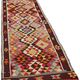 Turkish Handwoven Vintage Herki Kilim 102 cm x 320 cm