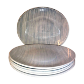 Service oval plates Porcelain de Salins-les-Bains
