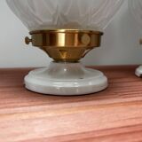 Pair of Art Deco globe wall lights