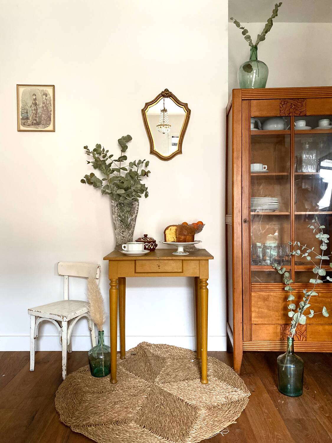 Antique wooden side table