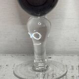 Set of 2 Large Glasses H 20.5 cm - Biot Style - Blown Glass