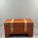Pair of wooden and engraved brass chests, 20th century