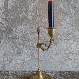 Brass candle holder with high adjustable