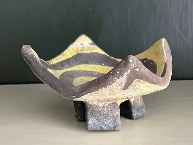 Ashtray in raku, circa 1990/2000