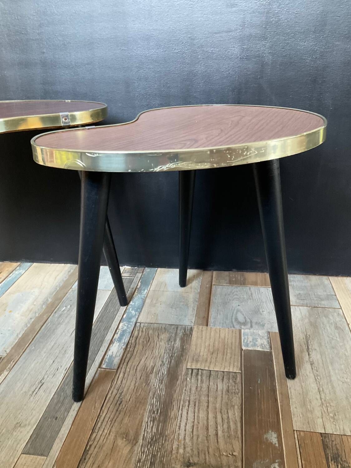 Duo of wooden and Formica coffee tables from the 60s and 70s