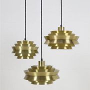 Granhaga / Carl Thore “Trava” pendant lamp 25 cm / brass / gold / aluminum / mid-century modern design / 1970s