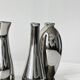 Vases soliflores argent.