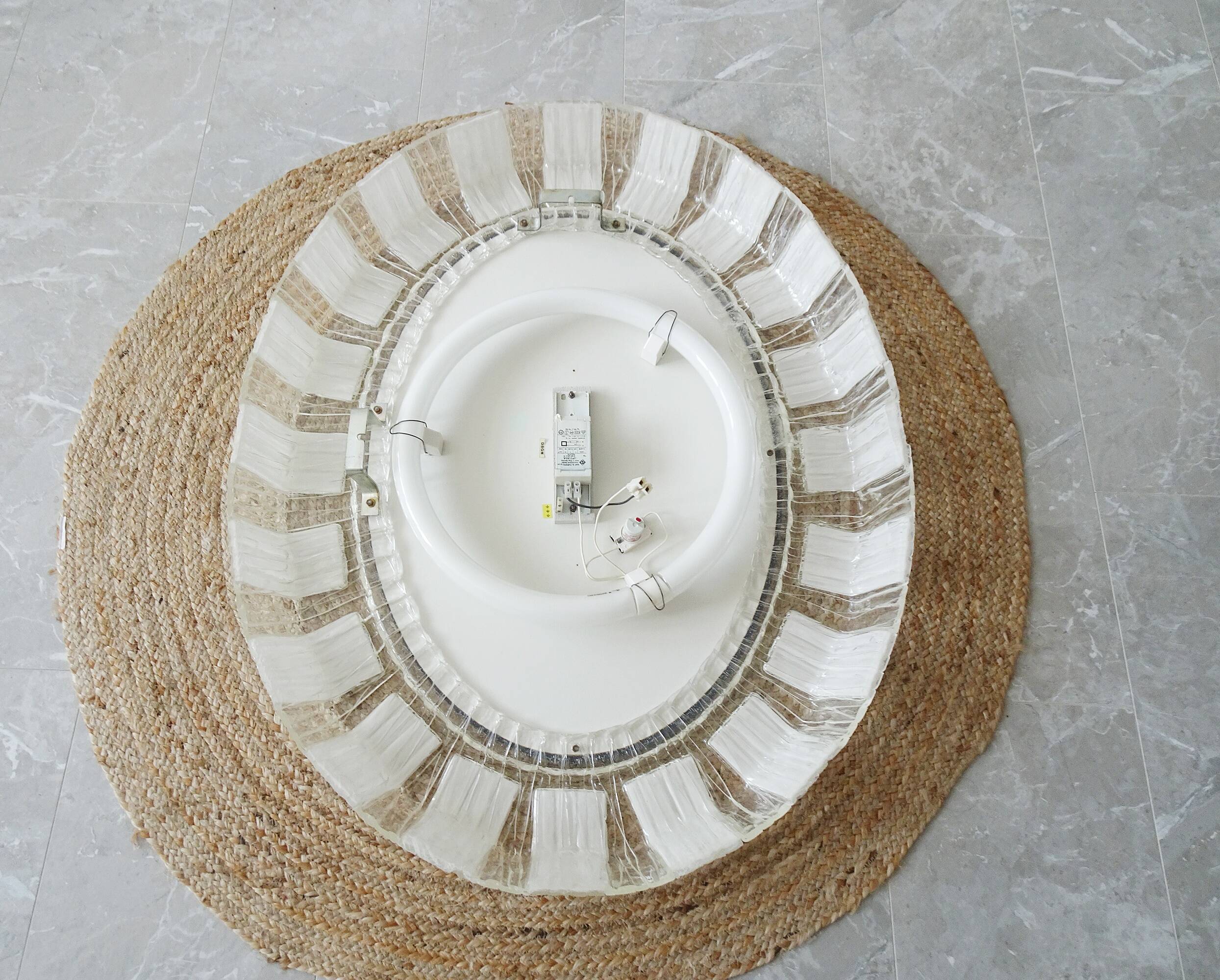 Illuminated mirror acrylic glass - mid century wall decoration