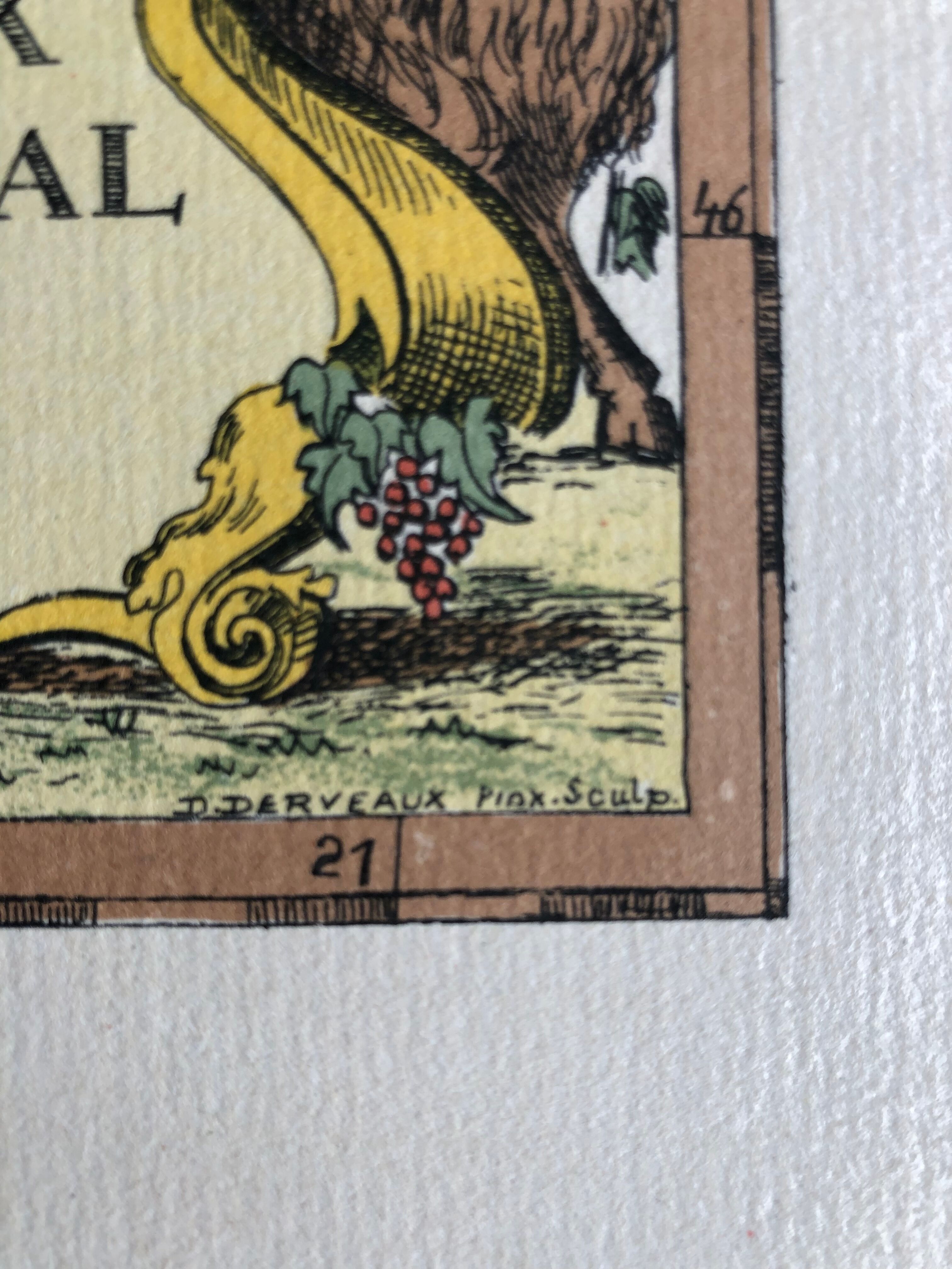 Ancient geographical map Pays du val de Loire