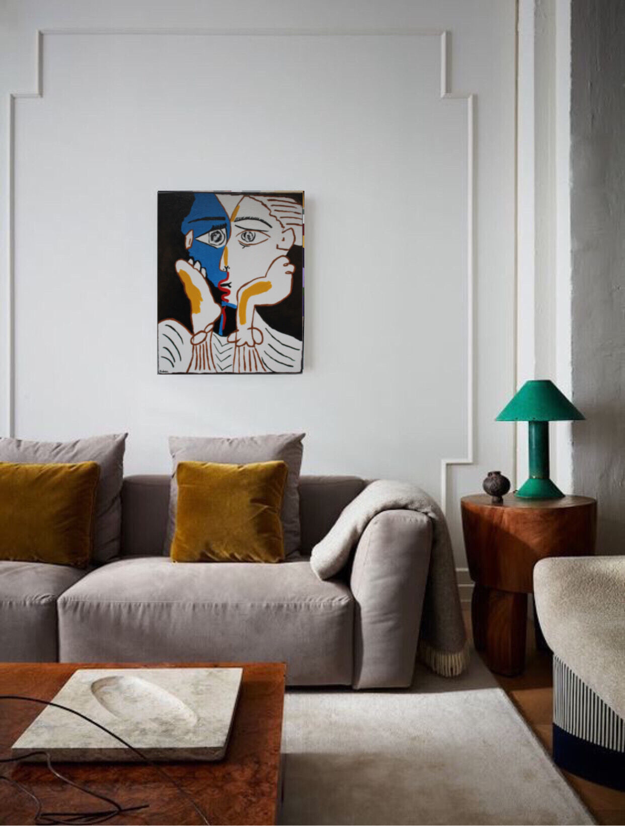 Reproduction of Picasso Les amants 60x50cm acrylic