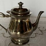 Service à thé, café ancien en métal argenté