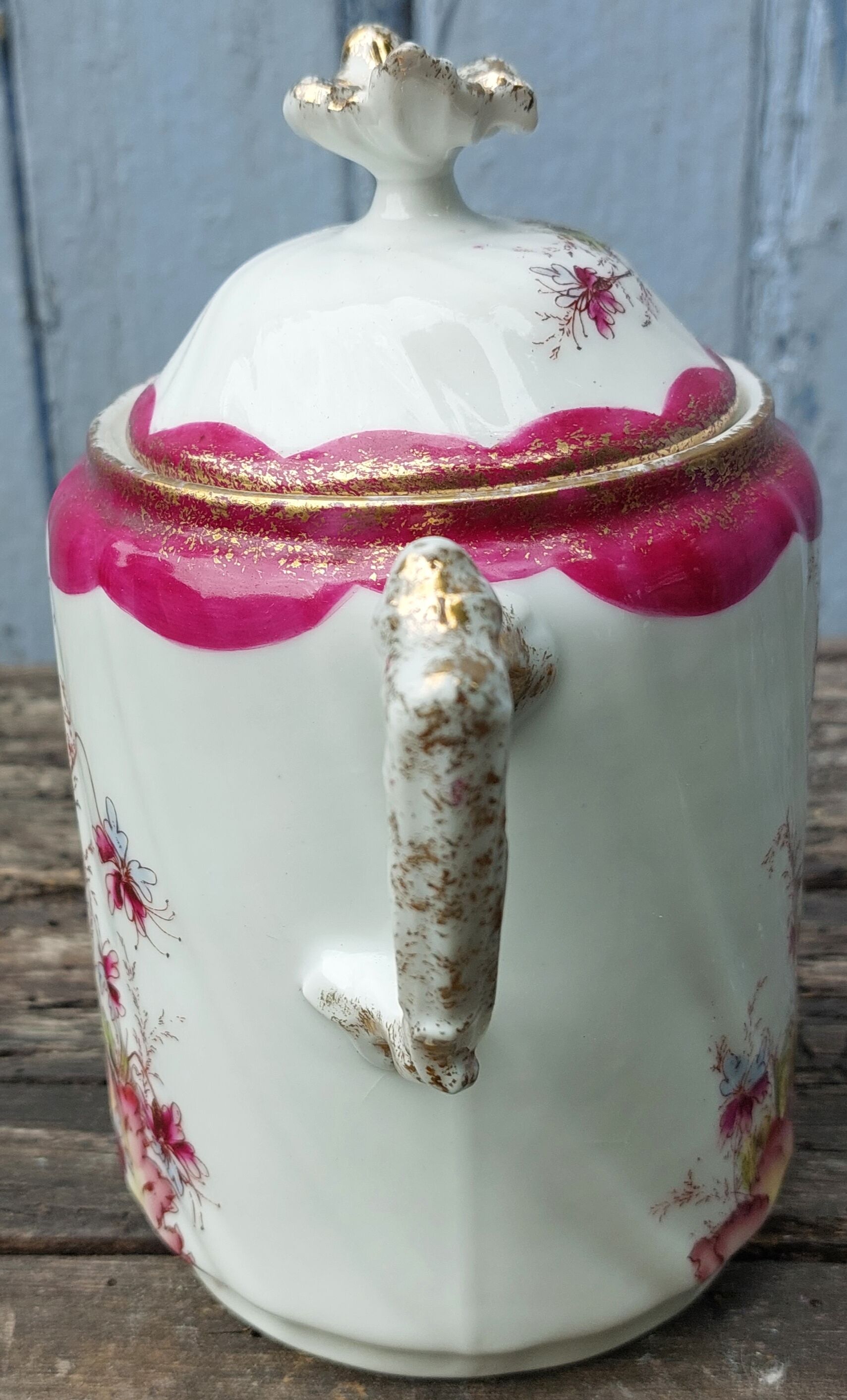 sucrier art nouveau en porcelaine