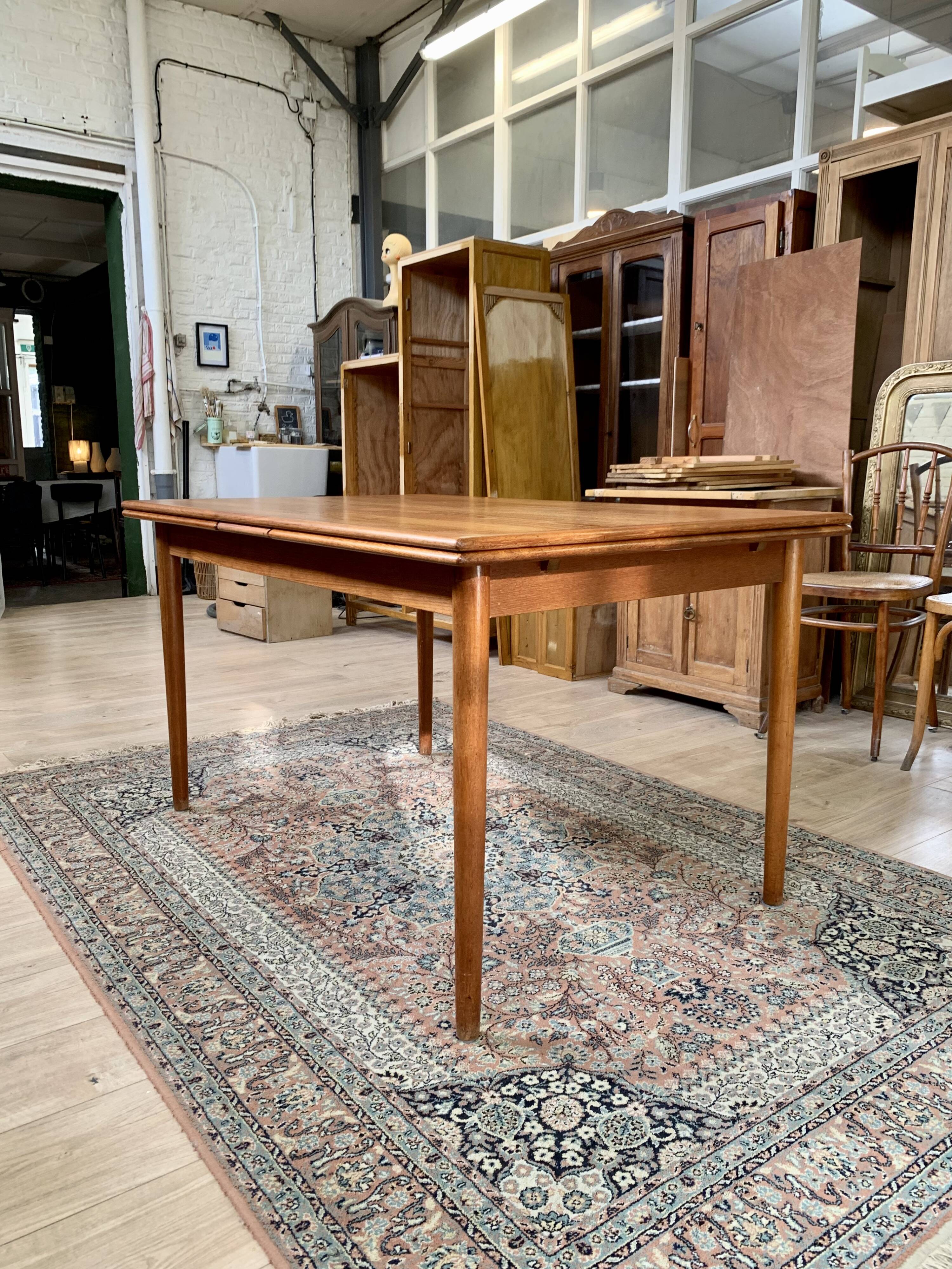 Danish teak table Ansager Mobiler, 1960s