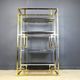 Vintage Italian brass and chrome wall unit, 1970s