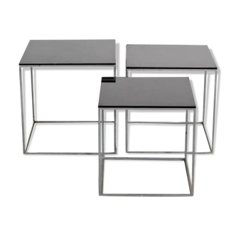 Tables gigognes PK71 de Poul Kjaerholm des années 1960