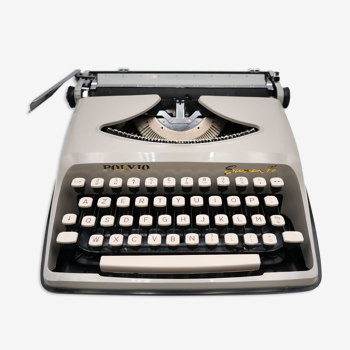 Machine à écrire Polyjo Super 75 vintage révisée ruban neuf