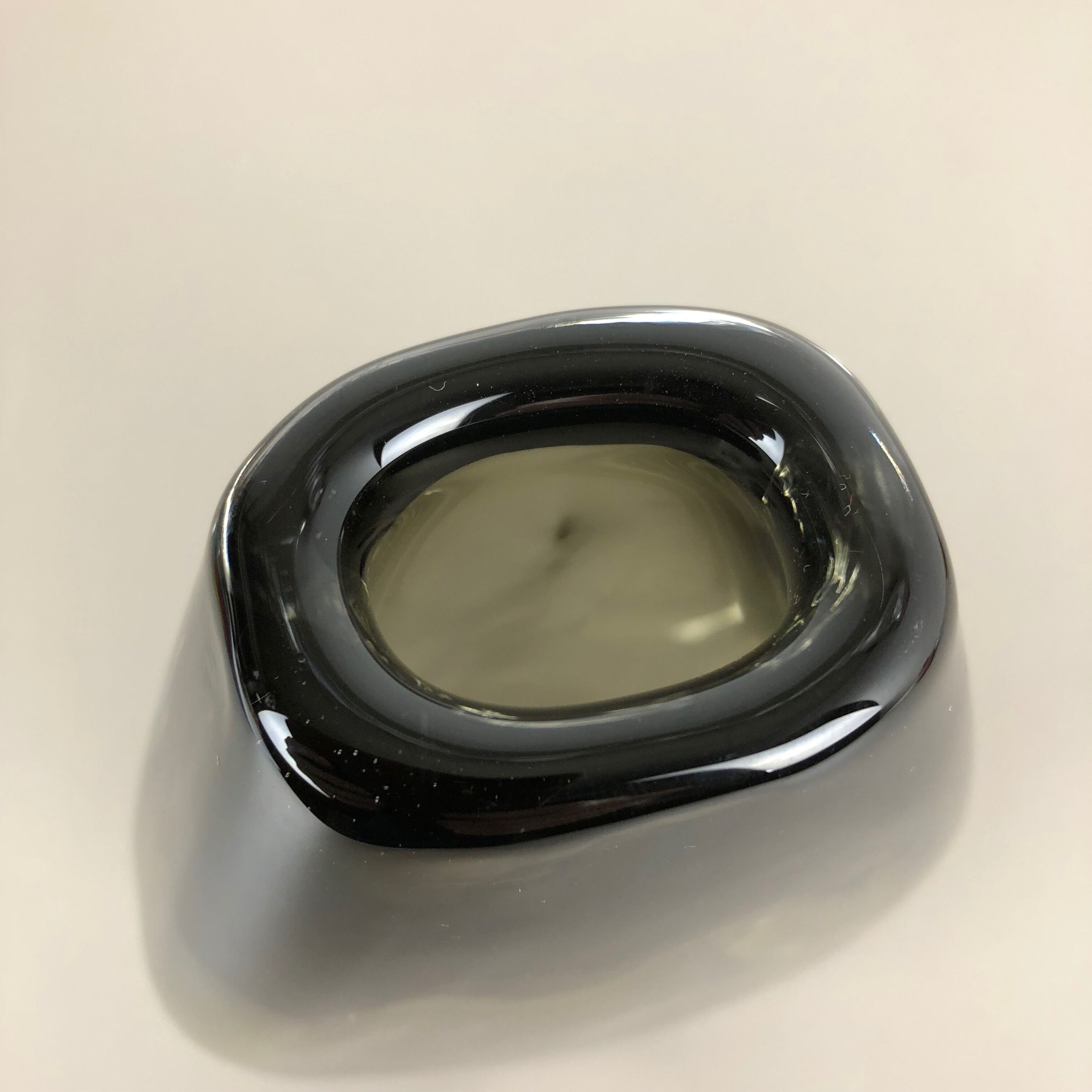 Nils Landberg 'Sommerso' smoked glass vase for Orrefors, Sweden, 1970s